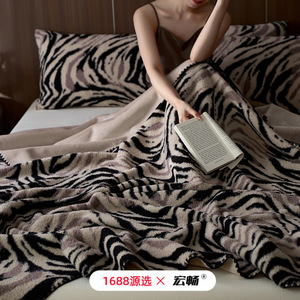 Couverture en polaire à imprimé animal Macrochic 100x150cm 150x200cm 200x230cm Automne Hiver Utilisation à domicile - Product Image 4