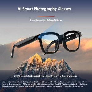 Lunettes Intelligentes Numériques V03 avec Caméra Vidéo, Traducteur, <span class=keywords><strong>Appel</strong></span> <span class=keywords><strong>T</strong></span>éléphonique, ChatGPT et Affichage - Product Image 2