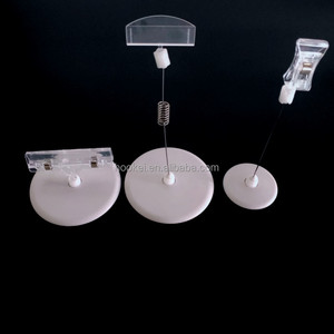 Clips porte-étiquettes en plastique transparent pour présentoirs POP, supports de bande de prix 70x39 mm blancs, pratiques pour les étagères des magasins de détail - Product Image 5