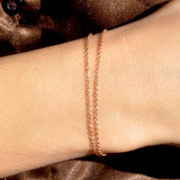 Bracelet chaîne en acier inoxydable plaqué or fin multi-couches tendance eManco pour unisexe