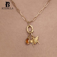 Colliers à breloques en argent sterling 925 goutte d'eau rouge Zircon pendentif pour femmes