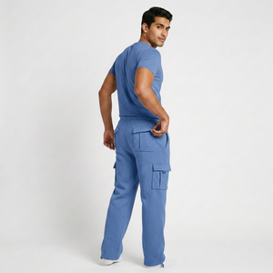 KIJM10 hommes grande taille entraînement Joggers personnalisé doux 4 poches plat tricoté GYM course décontracté mi respirant Cargo - Product Image 2