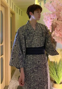 Kimono japonais <span class=keywords><strong>traditionnel</strong></span>, <span class=keywords><strong>Yukata</strong></span> de style samouraï, Costume pour la photographie et les jeux d'inférences policières - Product Image 2
