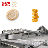 Chaîne de production entièrement automatique de craquelins et de snacks en acier inoxydable de marque HG, machine à gâteaux de riz neige, 380V, capacité 5000