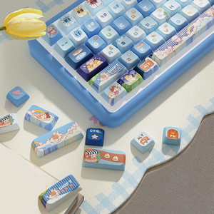 Tùy Chỉnh Anime Dễ Thương 3D In Bàn Phím Mũ Cá Nhân Gốm Pbt Vịt Gmaing Mini Trong Suốt Key Mũ Cơ Khí Keycap - Product Image 6