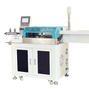 Double head double core flat wire automatic cutting splitting stripping dipping tin machine