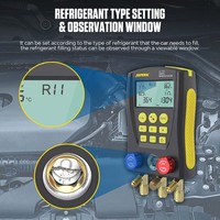 Factory Price LM120 Refrigeration Digital Manifold Meter HVAC Vacuum Pressure Temperature Tester Leak Digital Manifold Gauge