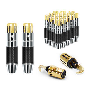 RASANTEK <span class=keywords><strong>Conector</strong></span> Hembra <span class=keywords><strong>XLR</strong></span> de 3 Pines Chapado en Oro de 24K, <span class=keywords><strong>Conector</strong></span> de Audio HIFI de Fibra de Carbono de Latón de 11mm para Cable de Altavoz - Product Image 6