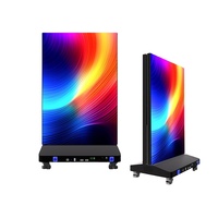 Afficheur LED pliable P125 Ultra-HD 1920x1080, corps entièrement en aluminium, sur pied, mobile, noir, profondeur de couleur 8096, intérieur