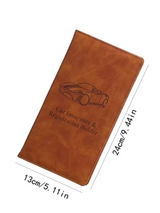Organizador de Documentos para Auto, Piel Sintética, para Registro, Tarjeta de Seguro, Personalizable, Venta al Por Mayor de Fábrica OEM - Product Image 4