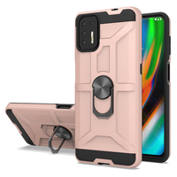 Coque plastique antichoc avec anneau support PC pour Motorola G9 plus, étui de téléphone en TPU avec protection anneau, fusion