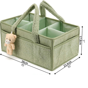 Sac Portable bébé couche Caddy organisateur pépinière stockage pratique en peluche bébé couche <span class=keywords><strong>Table</strong></span> à <span class=keywords><strong>langer</strong></span> lingettes <span class=keywords><strong>panier</strong></span> - Product Image 4