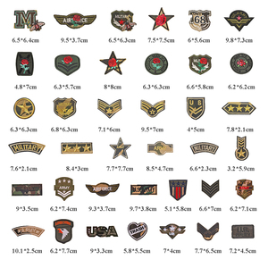 100 pièces/sac expédition rapide Offre Spéciale Camouflage <span class=keywords><strong>tissu</strong></span> fer sur broderie Patch Badge <span class=keywords><strong>pour</strong></span> vêtements - Product Image 2