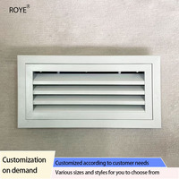 Vente en gros Filet d'obturation en alliage d'aluminium étanche à la pluie Volet d'extraction extérieur Grille d'enregistrement antirouille étanche