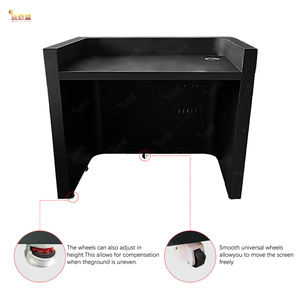 Cabina de <span class=keywords><strong>DJ</strong></span> Móvil con Consola, Mesa Curva, Plataforma de Baile, Mesa Portátil para Exposiciones, Cabina de <span class=keywords><strong>DJ</strong></span> con LED para Tiendas - Product Image 3