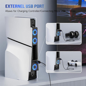 Ventilador de Refrigeración USB Potente para Consola de Juegos PS5, Ventilador de Refrigeración Externo con Luz LED - Product Image 3
