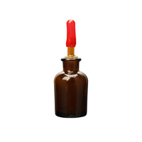 Fournitures de laboratoire professionnelles bouteille de Pipette de réactif liquide en verre clair ambre bouteille de chute