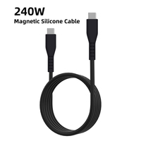Nuevo Cable Magnético Tipo C de Silicona Colorido Macaron para Teléfono Móvil, Cable de Carga Rápida USB C