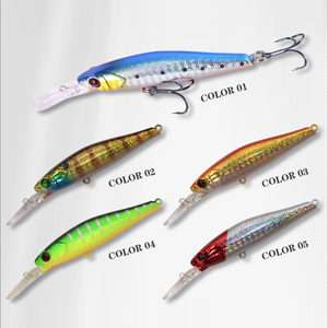 Kit de Señuelos de Pesca para Exteriores en Oferta - Señuelos de Plástico Duro Tipo Minnow de Hundimiento Lento para Pesca en Lagos y Arroyos de Agua Dulce y Salada - Product Image 1