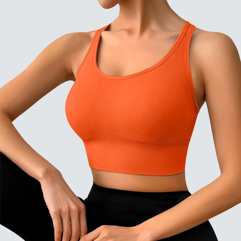Cross Back Buckle Sports Bra High Quality Lightweight Breathable Elastic Workout Top with Adjustable Pads
