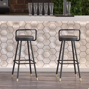 Tabourets de bar nordiques - Chaises de bar modernes et minimalistes pour salons de thé et bancs hauts de luxe léger pour bars. - Product Image 2
