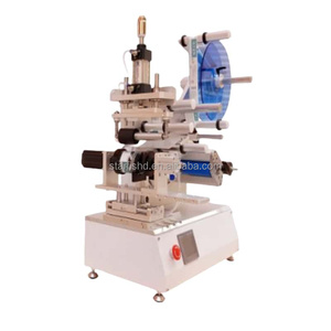 Người bán hàng tốt nhất máy tính để bàn bán tự động xách tay dính labelling máy cho rượu vang vuông Thủy Tinh Phẳng bia hình chữ nhật chai - Product Image 4