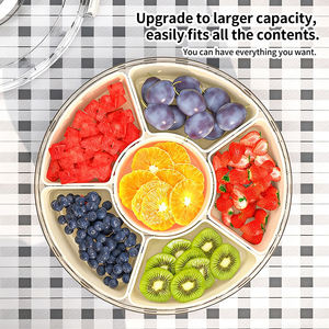 Bandeja de Almacenamiento de Frutas Multifuncional Moderna de Primera Calidad, Contenedor de Aperitivos Dividido a Prueba de Polvo para Sala de Estar, Camping al Aire Libre - Product Image 2