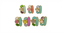 Bagues délicates pour femmes, plaquées or 18 carats, avec plusieurs pierres œil-de-chat naturelles colorées, classiques, pour mariage, soirée dansante, cadeau décoratif