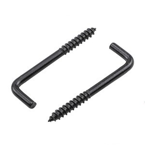 Crochets en L à visser en acier au carbone métrique de haute qualité, plaqués zinc noir, M2.4-M4.7, classe 4.8 NINDEJIN - Product Image 1