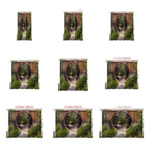 Blue <b>Bath</b> Cap Cat Polyester Shower Curtain Bathroom Curtain Digital Print Waterproof Custom Print Shower Curtain <b>Set</b> Wholesale - Product Image 5