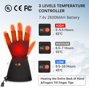 Guantes de invierno cálidos recargables con batería de 7,4 V personalizados, guantes calefactables eléctricos de seguridad para esquiar, motocicleta, caza - Product Image 6