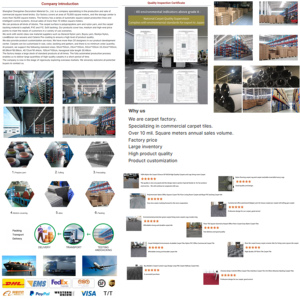 Hiện đại hoa Jacquard phòng ngủ thảm khách sạn sang trọng PP PVC Thảm gạch văn phòng Thương mại và nhà sử dụng vuông gạch thảm - Product Image 3