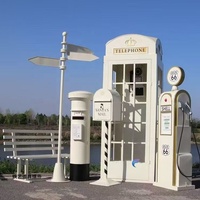 Cabina Telefónica Dorada de Londres Desmontable de Alta Calidad, Elegante y Moderna, para Decoración de Bodas y Eventos, con Audio para Libro de Visitas