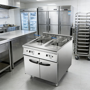 <span class=keywords><strong>Friteuse</strong></span> à gaz commerciale CPVKRY en acier inoxydable 18L avec 2 foyers, <span class=keywords><strong>facile</strong></span> à <span class=keywords><strong>nettoyer</strong></span>, 110V, garantie 1 an, pour frites et aliments frits - Product Image 1