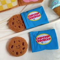 Jouet à mâcher en peluche en forme de biscuit, sonore, qui couine pour chiot, jeu interactif pour animaux de compagnie