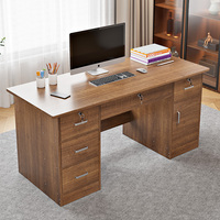 Ensemble Chaise et Bureau de Style Moderne Verrouillable pour Ordinateur à Domicile et Poste de Travail avec Tiroir, Bureau en Bois pour Personnel, Fonction Automatique