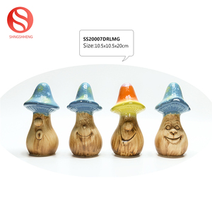 Custom Smiling Face Expression Large Garden Porcelain Ornament for Ceramic Mushroom <strong>Spring</strong> <strong>Decoration</strong> - Product Image 2