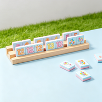 Jeu de cartes Rummy à double couche avec numéros, imprimé sur le thème de la crème glacée, en acrylique, jeu de société Rummy Cube, souvenir de fête de naissance, cadeau