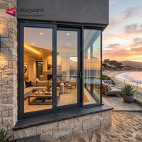 Ventanas Corredizas Modernas de Aluminio de Cuatro Paneles con Gran Vista para Patio