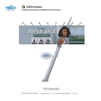 Panneau d'affichage publicitaire extérieur en acier métallique imperméable sur mesure avec LED et résistance aux intempéries IP65