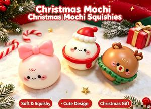 Hot Sale Christmas Squishy Toy Cute Slow Rebound Squeeze <b>Fidget</b> Sensory Toy Holiday Novelty Gift Assorted Designs - Product Image 4