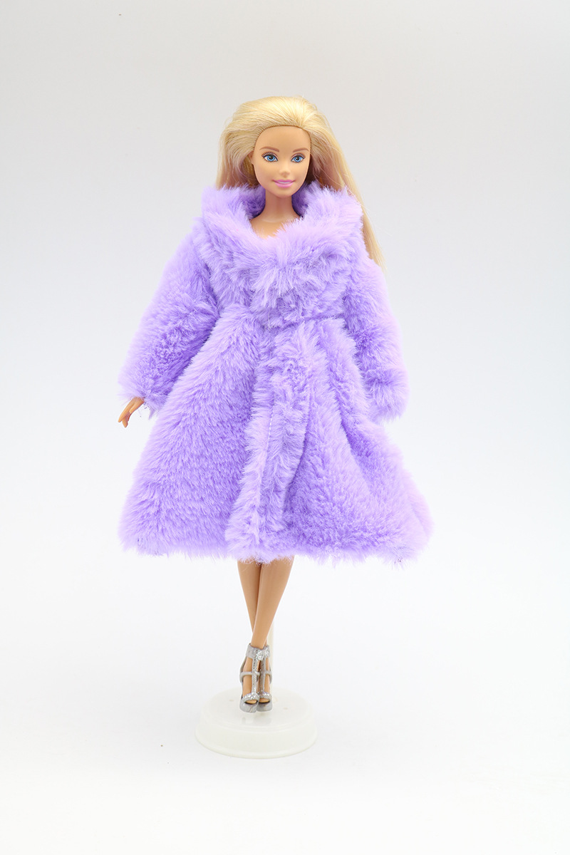 source 新款时尚1/6 bjd 30厘米娃娃仿皮草外套套装11 12英寸娃娃服装