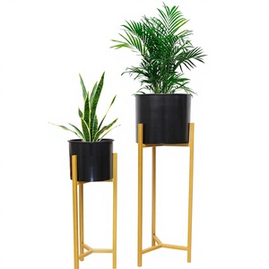 Soporte de Metal Moderno y Lujoso para Plantas, Recubierto con Pintura en Polvo, para Decoración Elegante del Hogar y Jardín - Product Image 1