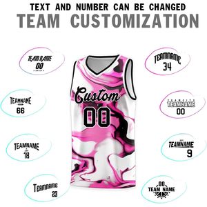 Camiseta de Baloncesto Personalizada Sublimada con Cuello en V, Transpirable, Unisex, para Adultos, con Nombre y Número Personalizados - Product Image 4