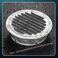 Capot de ventilation pour sécheuse en acier inoxydable brillant de 100 mm