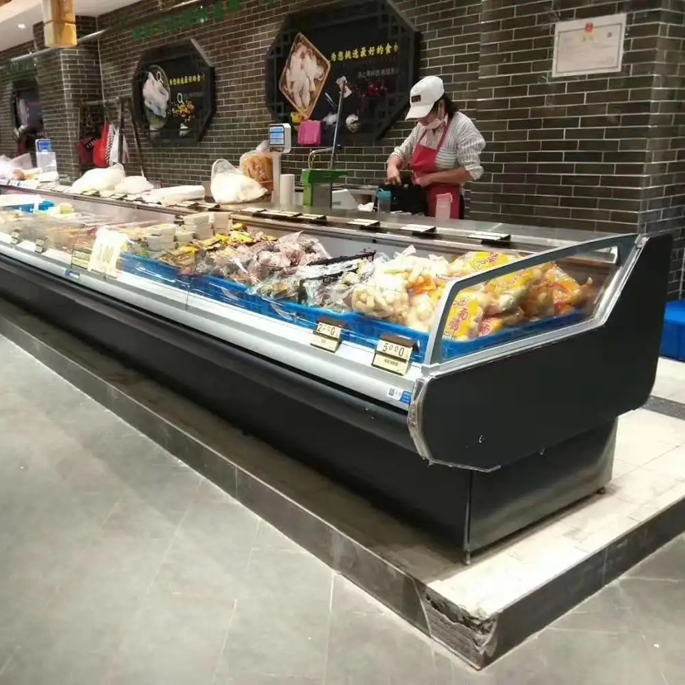 Супермаркет мяса для охлаждаемой витрины счетчик дисплея еды для бойня оборудование
