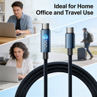 Câble USB-C vers USB-C, Cordon de Charge Rapide 100W Type C, Câble USB-C pour iPhone 17/16/15, iPad Pro, Galaxy S26 Ultra, Ordinateur Portable