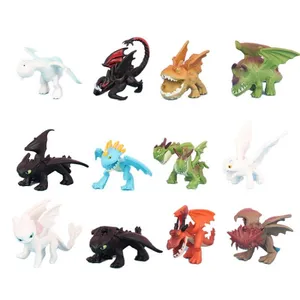 Action Figures New Arrival 12Pcs How to Train Your Dragon Cake Toppers PVC Mini Figurines Display Models Kids Toys