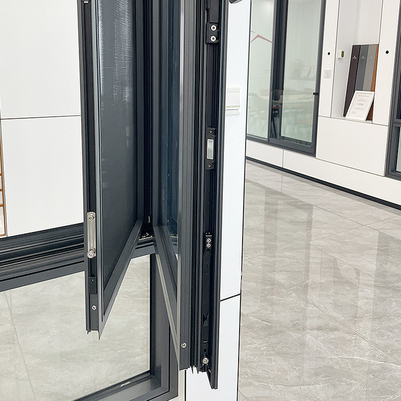 Casement Aluminium Tilt And Turn Windows Waterproof Double Glazed