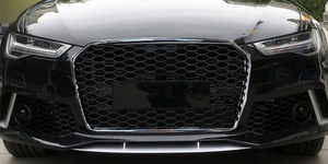 Cubierta de parachoques delantero de coche negro brillante de nueva condición para <span class=keywords><strong>Audi</strong></span> A6 C7.5 S6 16-18 Kit de carrocería estilo RS6 Sistemas de carrocería - Product Image 6